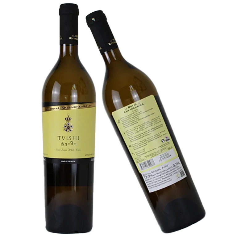 bouteille- Vin Blanc moelleux royal khvanchkara chez magda restaurant géorgien - Cave à vin